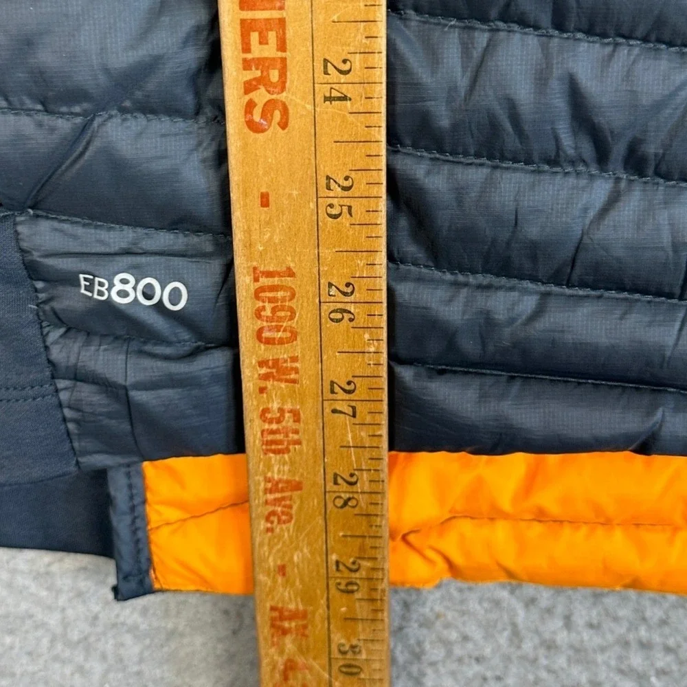 Eddie Bauer First Ascent Vest Mens 2XL Dark Grey Orange EB800 Down Hybrid Puffer